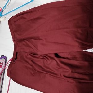 Wool Sharkskin Flat Front Suit Pants